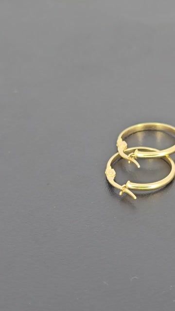 Video de Aros Oro 18k Italianos 17 Mm Diametro 1 Gr C2139