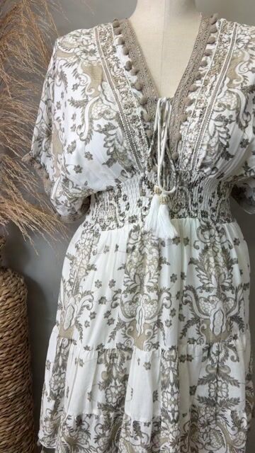 Video de Vestido mídi boho estampa arabesco Cod:30