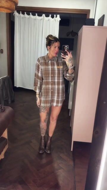 Video de Art. 10 Camisa Oversize Paño escocés