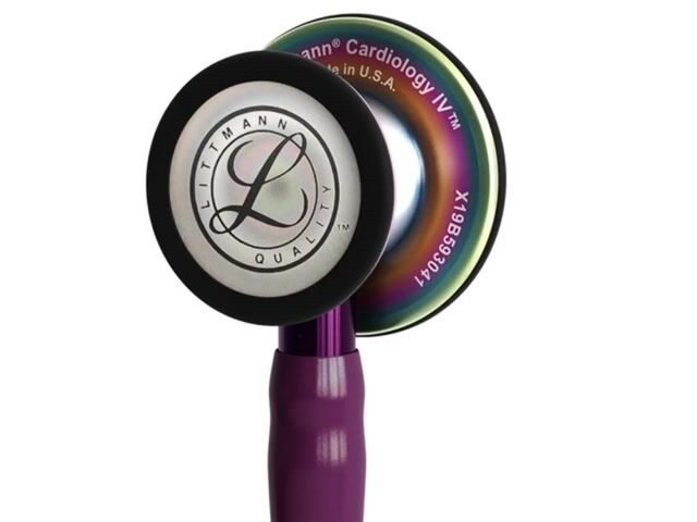 Vídeo de Estetoscópio 3M™ Littmann® Cardiology IV™ 6239 Roxo Rainbow