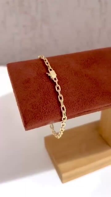 Video de Pulseira Masculina Elos Cartier Cadeado Em Ouro 18k