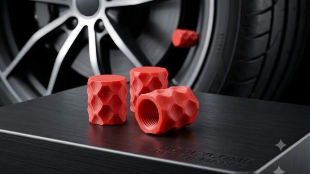 Video de Tapa Valvula Rojo Vivo Tuning Neumaticos Ruedas Cubiertas X4 SELECCIONAR
