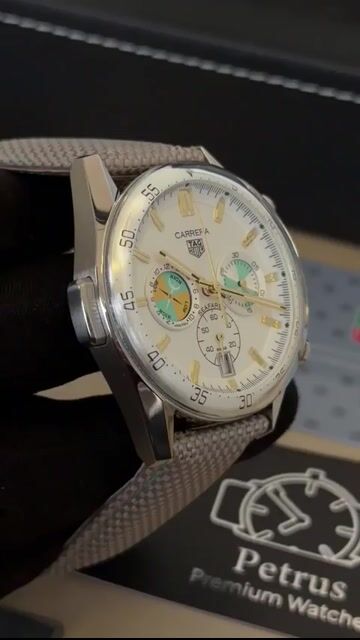 Video de TAG Heuer Carrera Chronograph 41mm- AÇO/MOSTRADOR BRANCO - NYLON