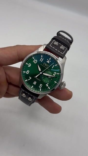 Video de IWC Pilot 42mm - AÇO/MOSTRADOR VERDE - COURO