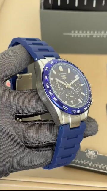 Video de TAG Heuer Carrera 44mm - AÇO/MOSTRADOR AZUL - SILICONE