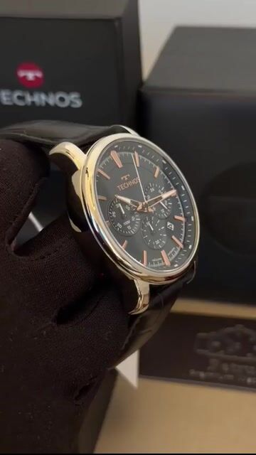 Video de Technos Grandtech Cronógrafo JS25BDN/0A 44mm - AÇO/MOSTRADOR AZUL - COURO