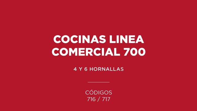 Video de Cocina 6 Hornallas Reja de Fundición Horno Pizzero Acero Inoxidable