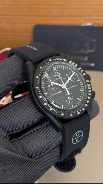 Video de Omega Swatch Speedmaster Moonswatch 40mm - MOSTRADOR PRETO - SILICONE