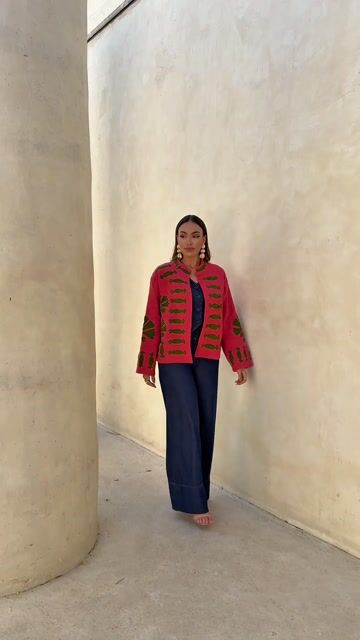 Video de Casaco tear Boho Chic Cod:J-13 laço coral
