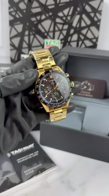 Video de TAG Heuer Carrera 45mm - AÇO DOURADO/MOSTRADOR PRETO