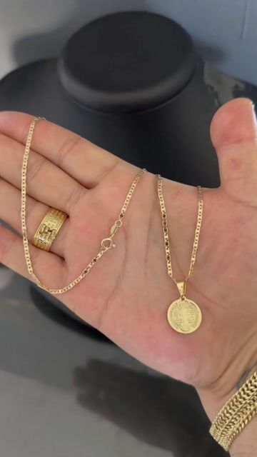 Video de Corrente Piastrine 2mm fecho tradicional e São Bento P