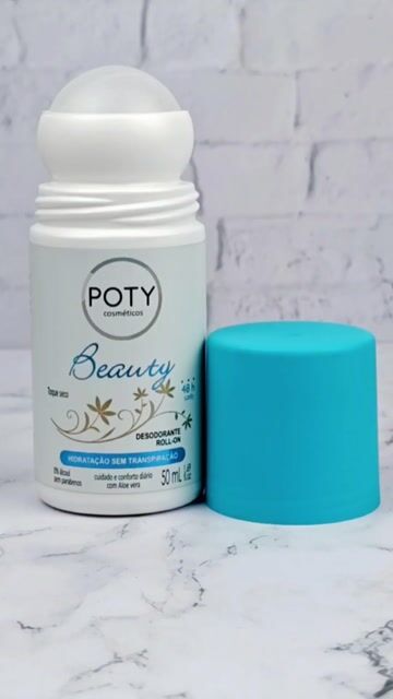 Vídeo de Desodorante Roll-on Beauty 50 ml Poty Cosméticos 50 ml