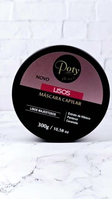 Vídeo de Máscara Capilar Lisos 300g Poty Cosméticos