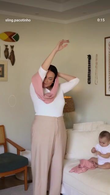 Video de sling prático algodão orgânico - areia