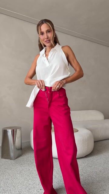 Vídeo de Calça Andreah Vermelho