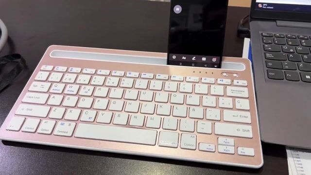 Video de Teclado Inalámbrico Bluetooth de Doble Canal Bateria Recargable Windows/Android/iOS