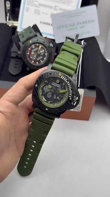 Video de Panerai Submersible S BRABUS 47mm - AÇO PRETO/MOSTRADOR VERDE - SILICONE