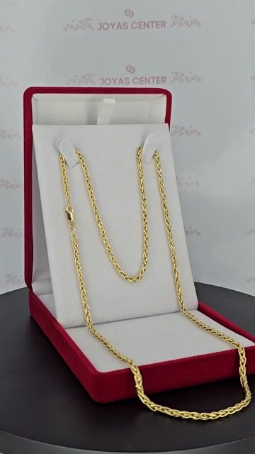 Video de Cadena Collar Espiga Pomerato Oro 18k 60 Cm Y 12.1 Gr