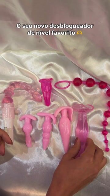 Vídeo de Desbloqueador de Nível - Kit Anal Plugs Anais + Vibrador de Silicone