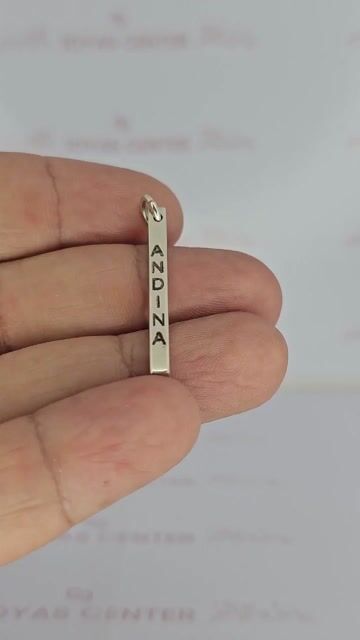 Video de Dije Barra Plata 925 Grabado Barrita Nombre Frase C2186