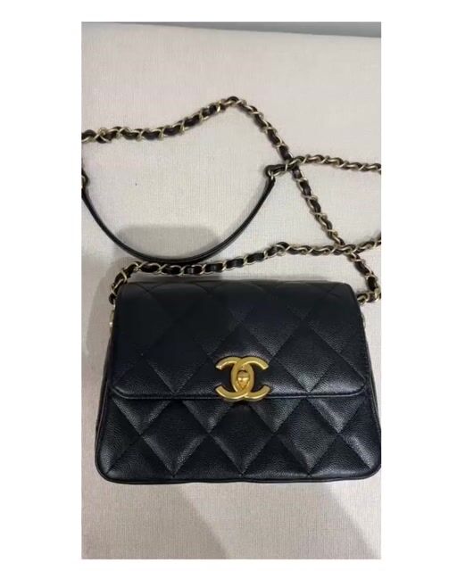Vídeo de Bolsa Chanel Single Flap Caviar Preta Small