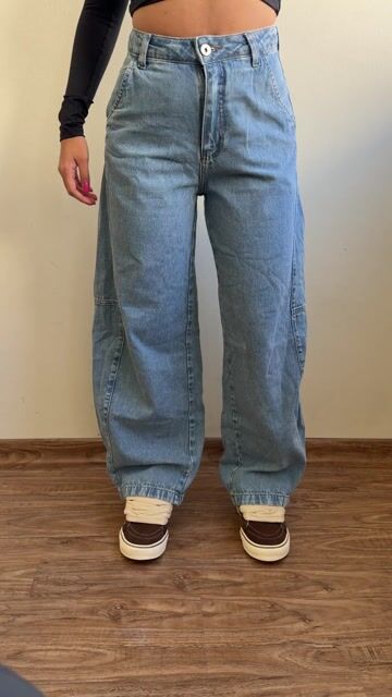 Video de Calça Balão Jeans Manu