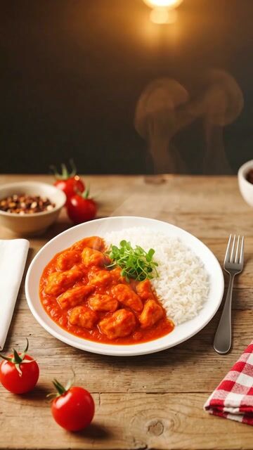 Video de Curry Cremoso de Pollo con Arroz (Cocina India)