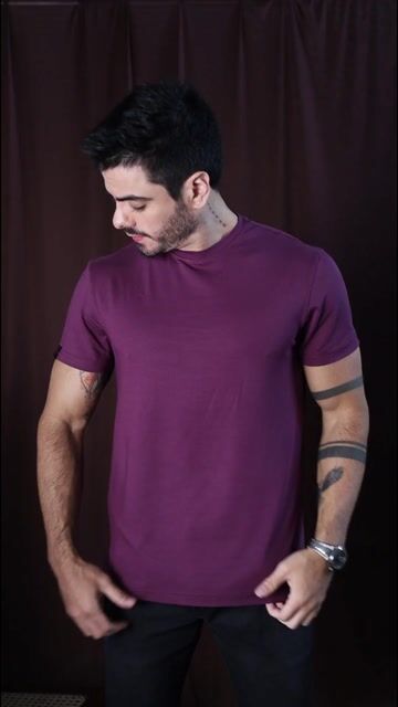 Vídeo de Camiseta masculina tecnológica anti-odor e absorção de suor modal "Arm"