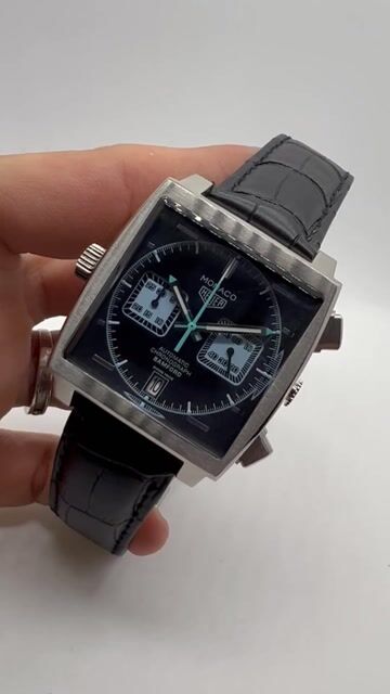 Video de TAG Heuer Mônaco 40mm - AÇO/MOSTRADOR PRETO - COURO