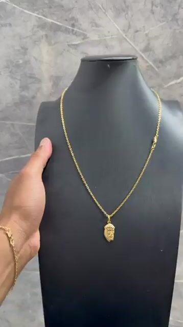 Video de Cordão Pulseira e pingente Cadeado 1 mm banhado a ouro