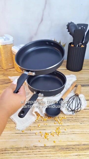 Video de Sarten Doble 20 cm Hudson Antiadherente Negro