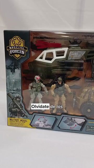 Video de Set de Soldaditos Con Auto Y Helicóptero con Lanzador
