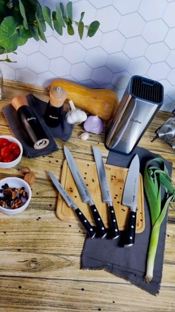 Video de Set 4 Cuchillos Hudson Professional Holder Acero Inoxidable