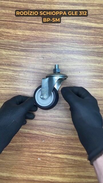Vídeo de Rodízio Giratório com Espiga 3 Polegadas Até 60kg GLE 312 BP-SM - SCHIOPPA