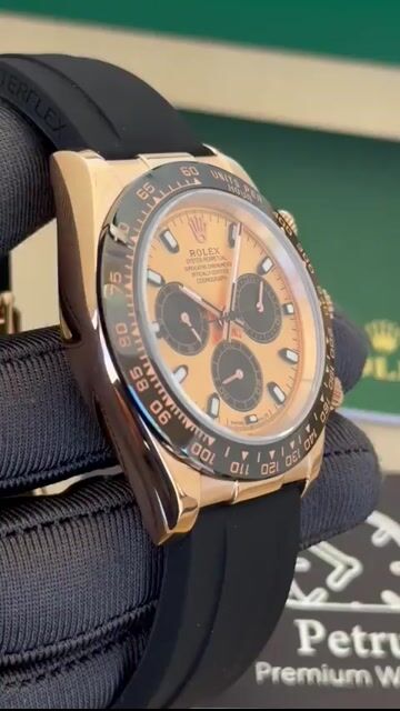Video de Daytona 40mm - AÇO ROSE/MOSTRADOR DOURADO - SILICONE