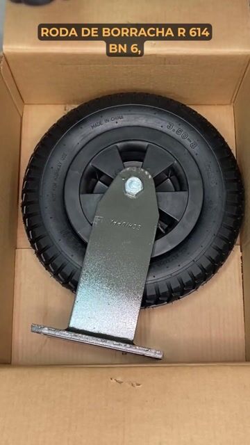 Vídeo de Rodízio Pneumático Fixo FPCX 3508 PPN até 220KG - SCHIOPPA