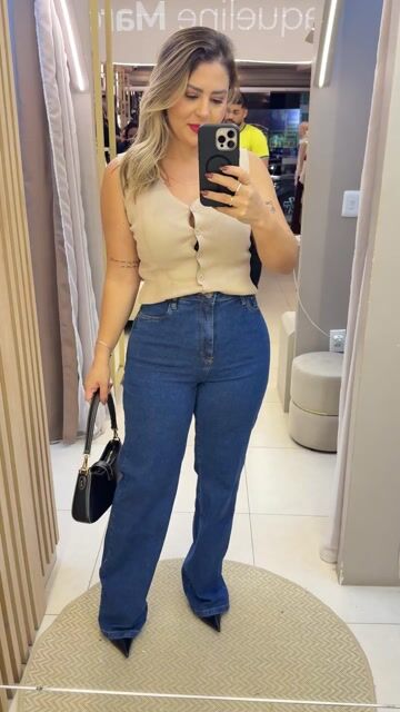 Video de CALÇA JEANS WID LEG COM ELASTANO
