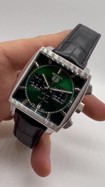 Video de TAG Heuer Mônaco 40mm - AÇO/MOSTRADOR VERDE - COURO