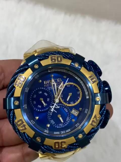Vídeo de Reserve Azul Dourado Pulseira Grumette Linha Premium