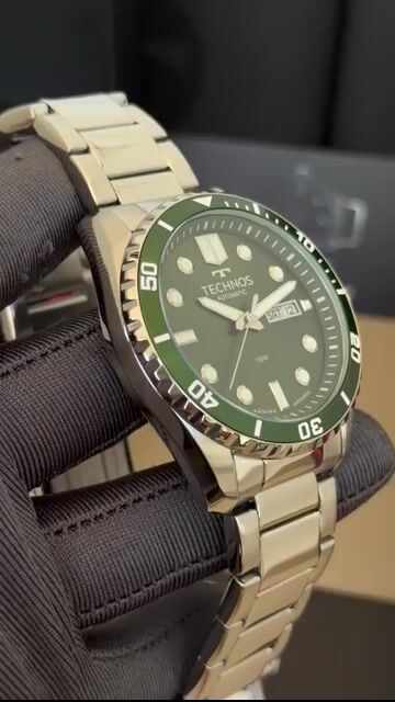 Video de Technos Diver 8205OX/1V 43mm - AÇO/MOSTRADOR VERDE
