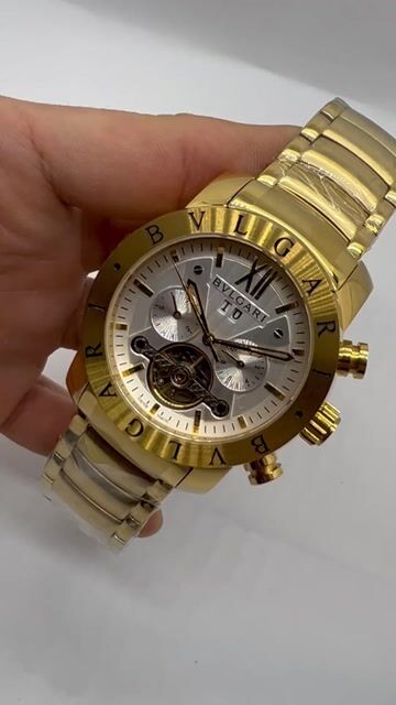 Video de Bvlgari Iron Man Tourbillon 47mm - AÇO DOURADO/MOSTRADOR BRANCO