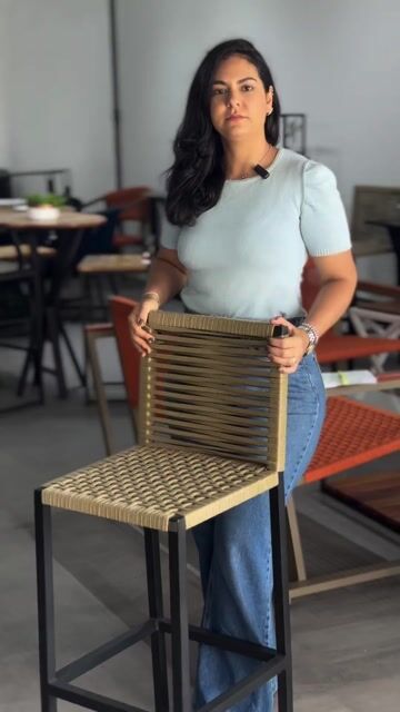 Video de Banqueta Guarujá em Alumínio e Corda Náutica | Banqueta para Área Gourmet e Varanda