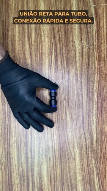 Vídeo de Conector Pneumático União Reta 12 mm Eficiência e Confiabilidade