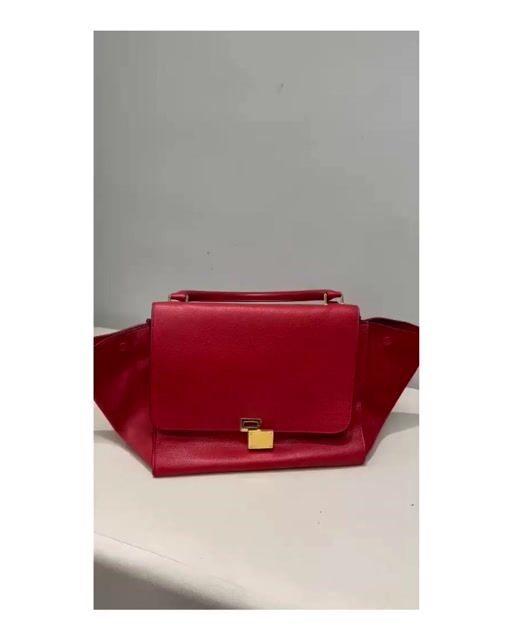 Vídeo de Bolsa Celine Trapeze Vermelha