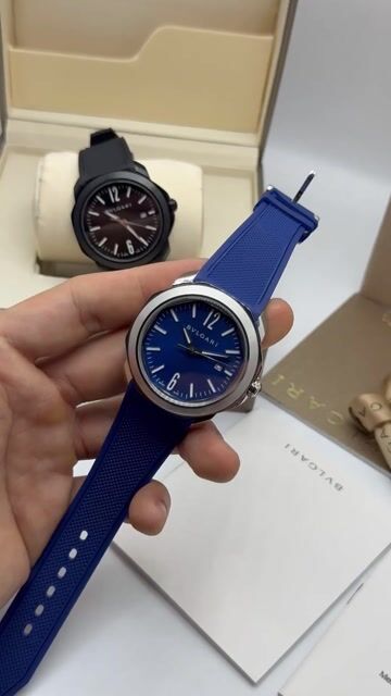 Video de Bvlgari Octo Roma 41mm - AÇO/MOSTRADOR AZUL - SILICONE