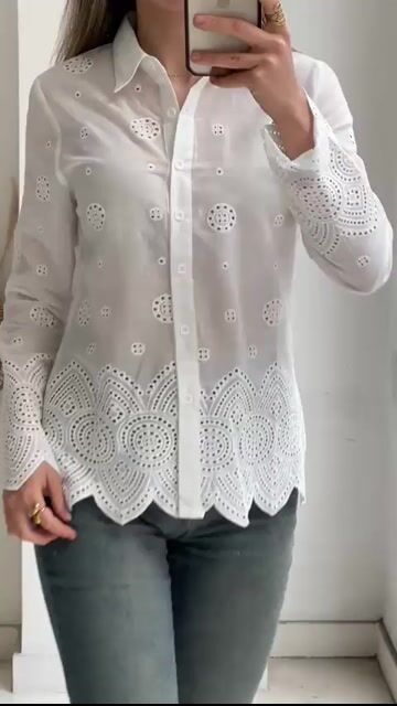 Video de CAMISA DE SEDA CON HOJAS Y PERLAS