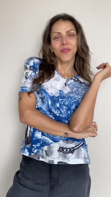 Video de Remera Flamé Art Cut Blue