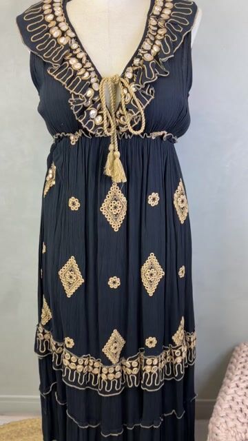 Video de Vestido Longo Boho Bordado Cod: 3020
