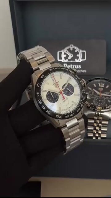 Video de TAG Heuer Carrera Chronograph 44mm- AÇO/MOSTRADOR BRANCO