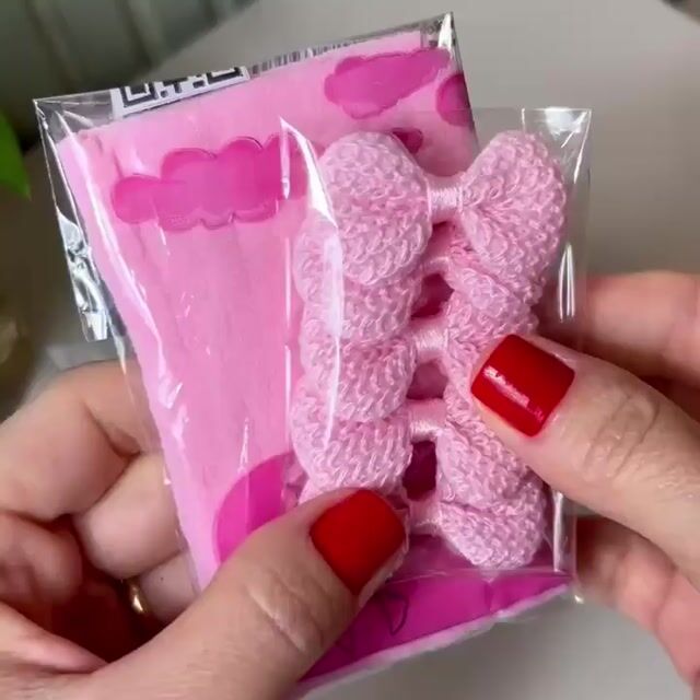 Vídeo de Box Aplique+ Faixinhas Baby Laços Crochê - 1 unidade